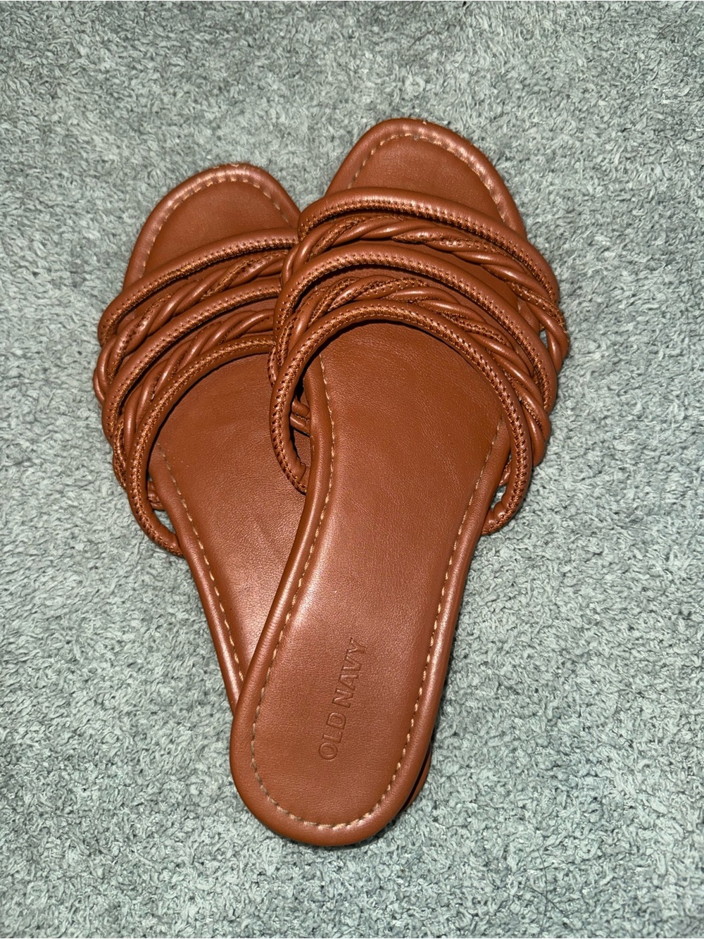Old Navy Women's Brown Braided Slide Sandals